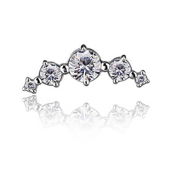 PIERCING LABRET DE L'ARC AVEC CRISTAUX