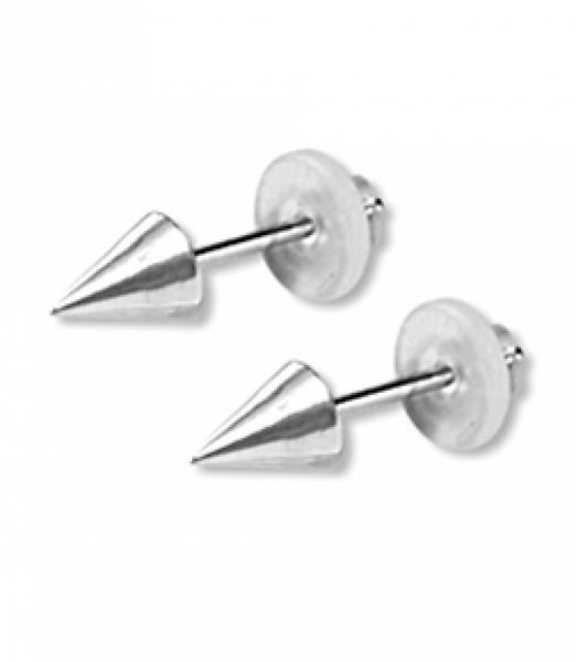 Steel spike earrings