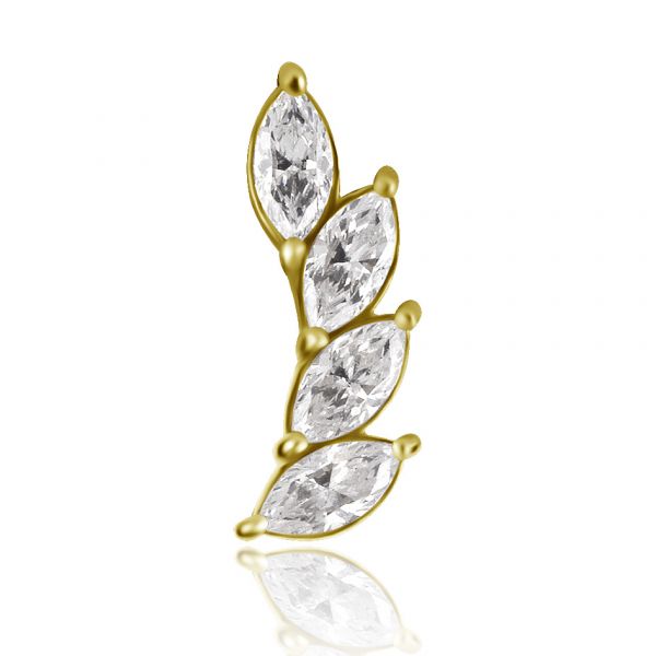 ACCESSORIO PIERCING IN ORO CON BRILLANTI DI ZIRCONIA CUBICA