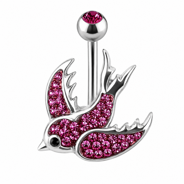 PIERCING DE OMBLIGO CON GOLONDRINA
