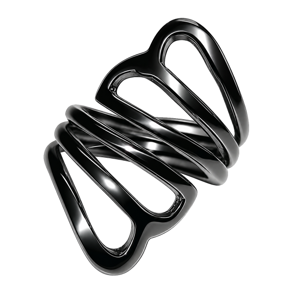 BLACK INTERTWINED RING