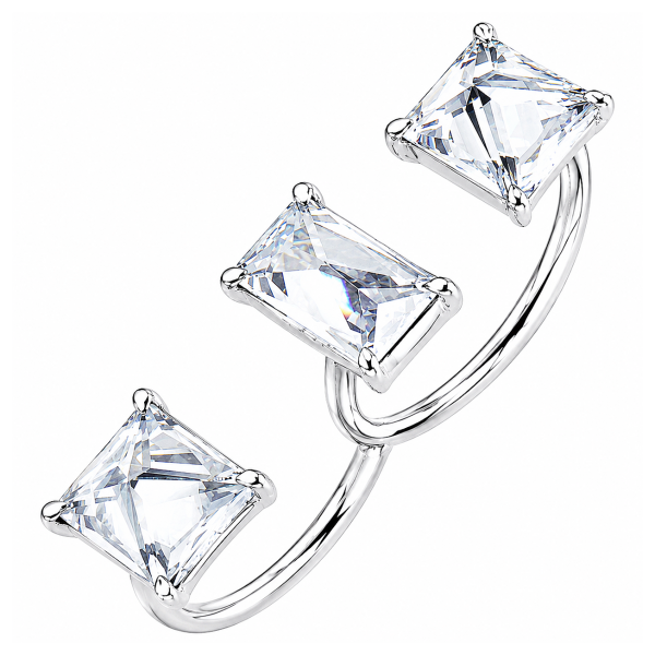 DOUBLE RING WITH CRYSTALS