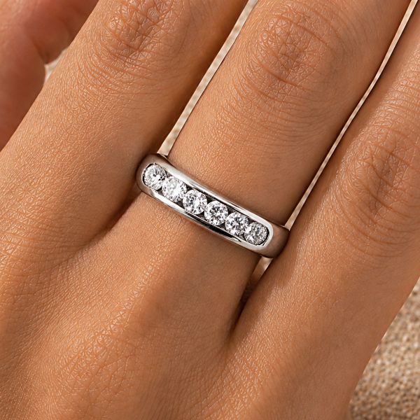 SILVER RING WITH SIX CRYSTALS