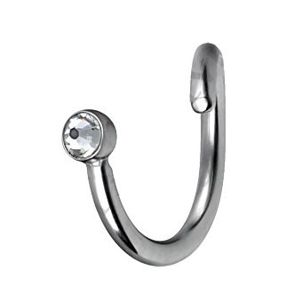 RINGPIERCING MIT KRISTALL