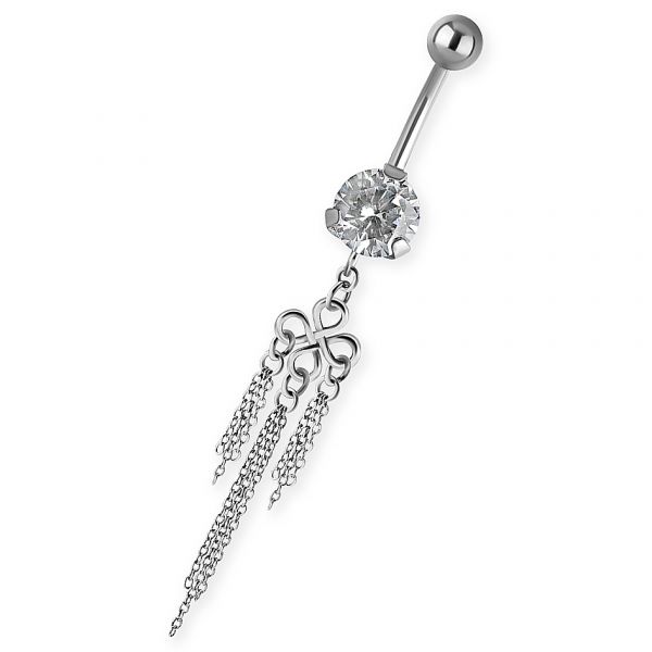 Cubic set banana with 5 chains with bazel cubic dangle