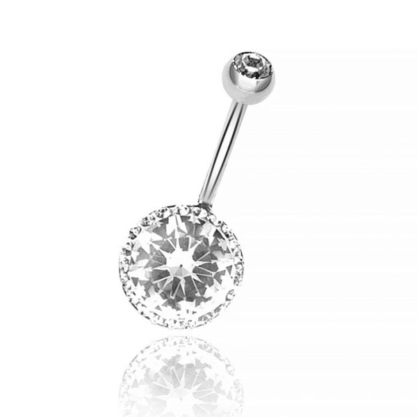 CRYSTAL BELLY BUTTON PIERCING