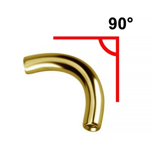 RECAMBIO CURVO BARRA CHAPADO EN ORO PARA PIERCING DE OMBLIGO