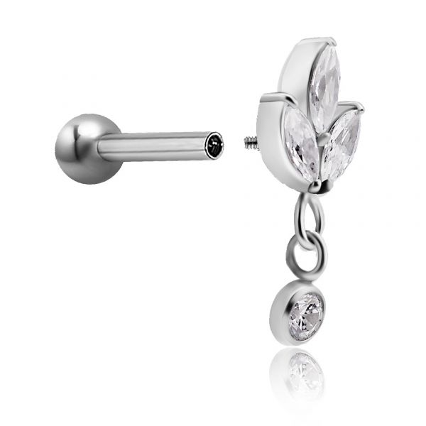 JOYA PARA PIERCING EN TRAGO Y HELIX CON COLGANTE