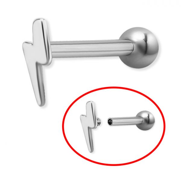 Barre pour Tragus avec éclair