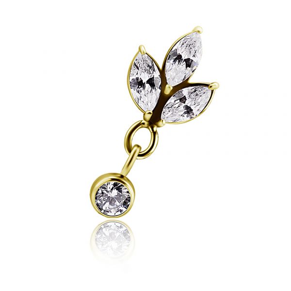 LILLY MARIE Collana Donna In Argento Sterling 925 Con Pendente Dorato E Cristalli - Eleganza Senza Tempo