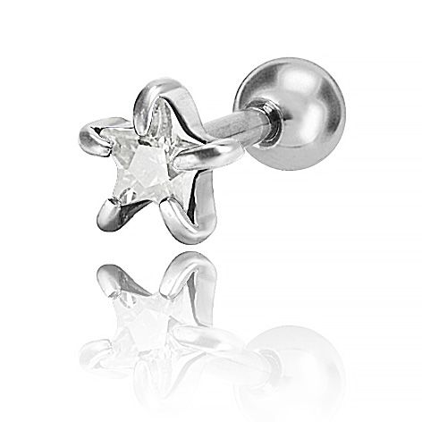 HELIX PIERCING WITH JEWELLED STAR