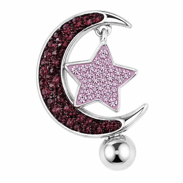 BELLY BUTTON PIERCING WITH MOON AND STAR