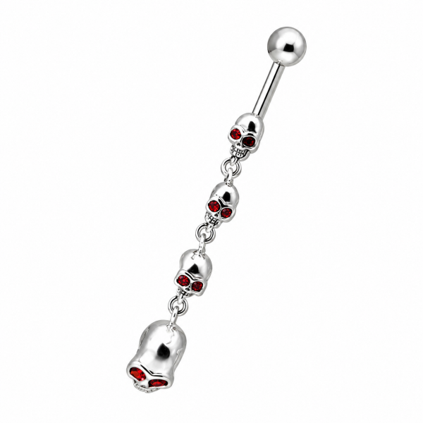 PIERCING PARA EL OMBLIGO CON CALAVERAS