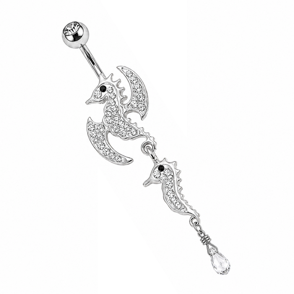 SEAHORSE BELLY BUTTON PIERCING