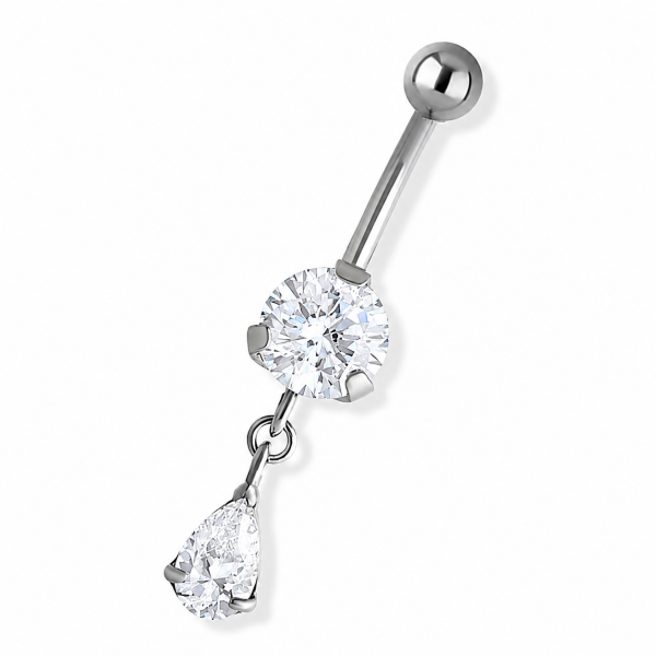 BIJOU DE NOMBRIL AVEC CRISTAL PENDANT