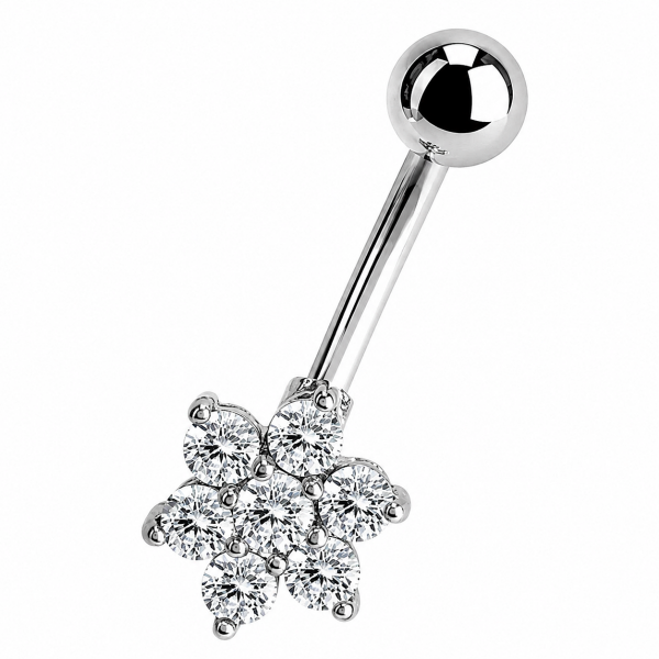 BAUCHNABELPIERCING MIT CUBIC ZIRKONIA
