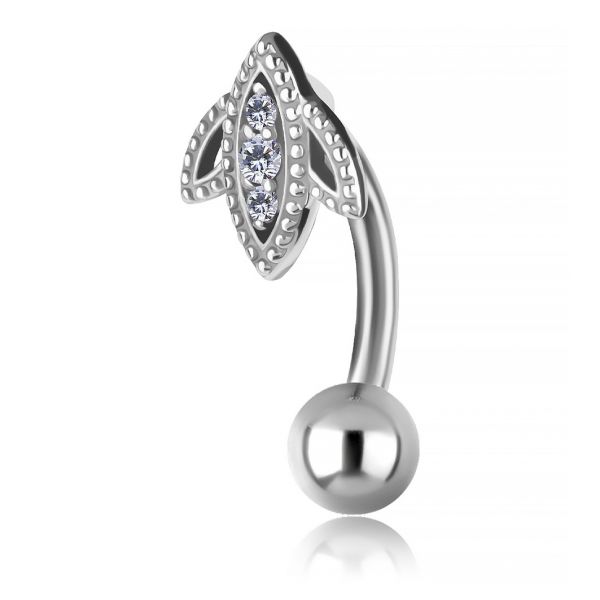 BELLY BUTTON PIERCING WITH PREMIUM ZIRCONIA