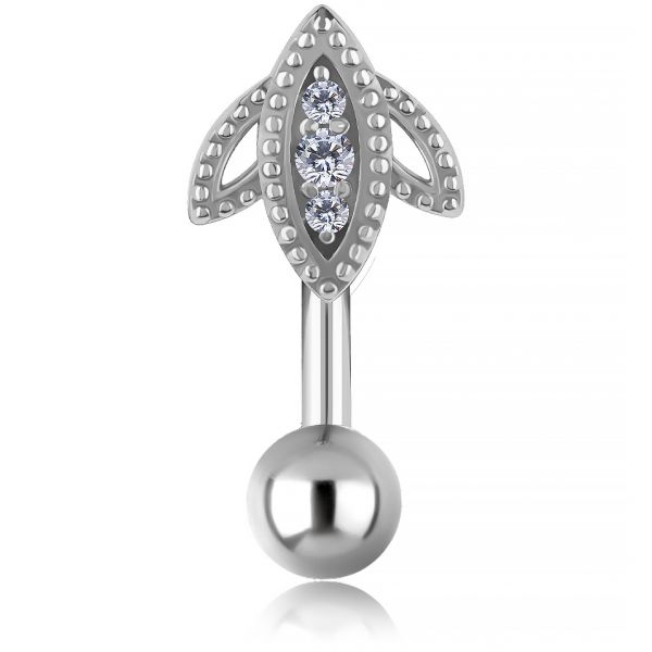 BELLY BUTTON PIERCING WITH PREMIUM ZIRCONIA