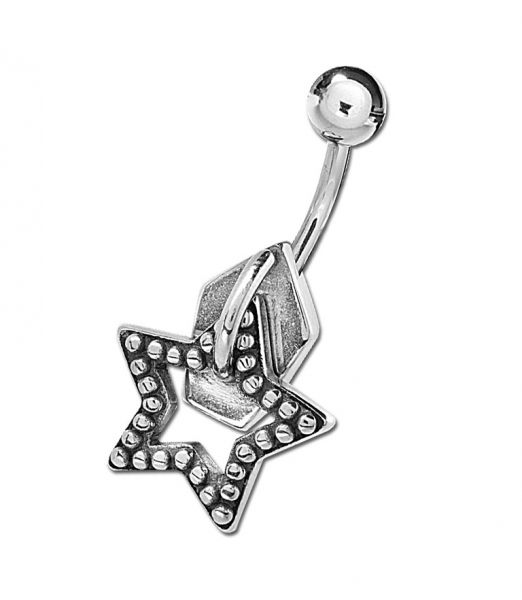 STAR BELLY BUTTON PIERCING