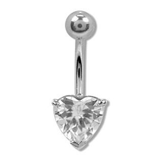 BANANENPIERCING MIT KRISTALLHERZ