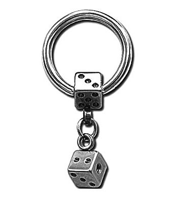PIERCING RING WITH DICE