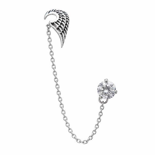 PIERCING HÉLIX AVEC AILE DE CRISTAL