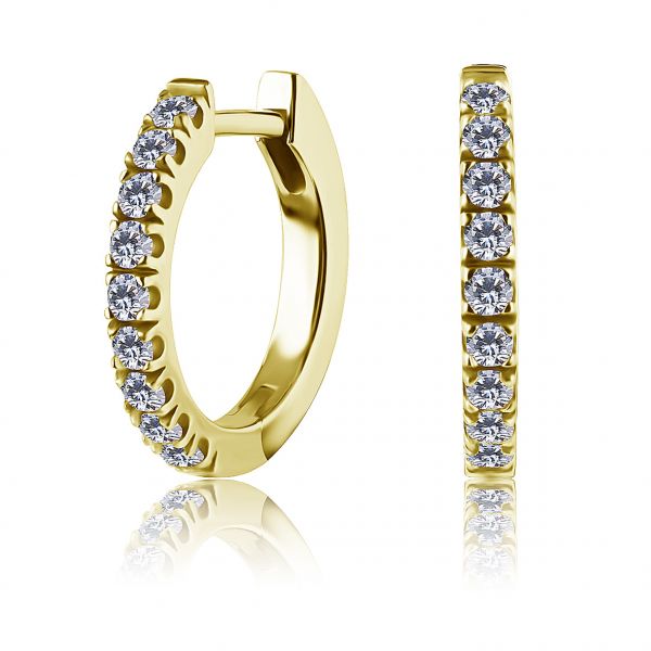 ORECCHINI CLIKER PLACCATI ORO CON CRISTALLI
