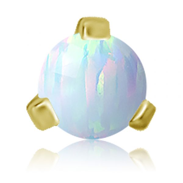 BIJOU PLAQUÉ OR POUR LE NEZ AVEC OPALE