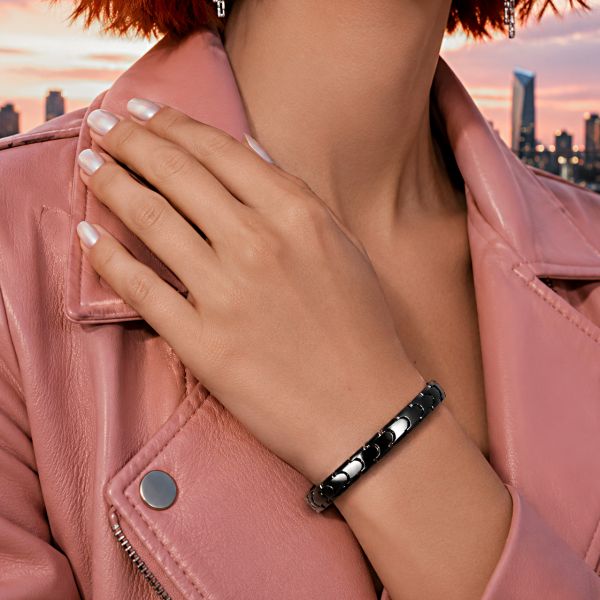 BRACCIALE IN CERAMICA NERA