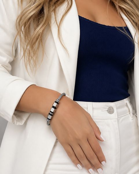 BRACCIALE DI ACCIAIO CON ACCESSORI