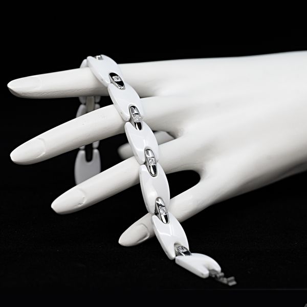 PULSERA CON CRISTALES Y CERÁMICA