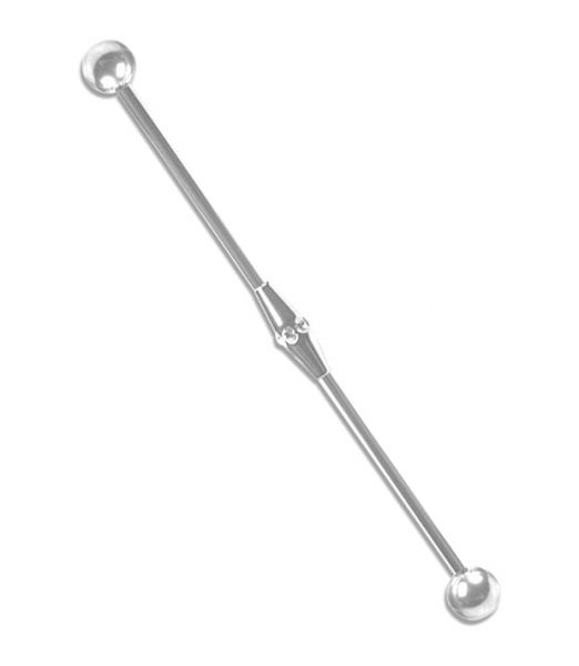 INDUSTRIAL BARBELL WITH JEWELS