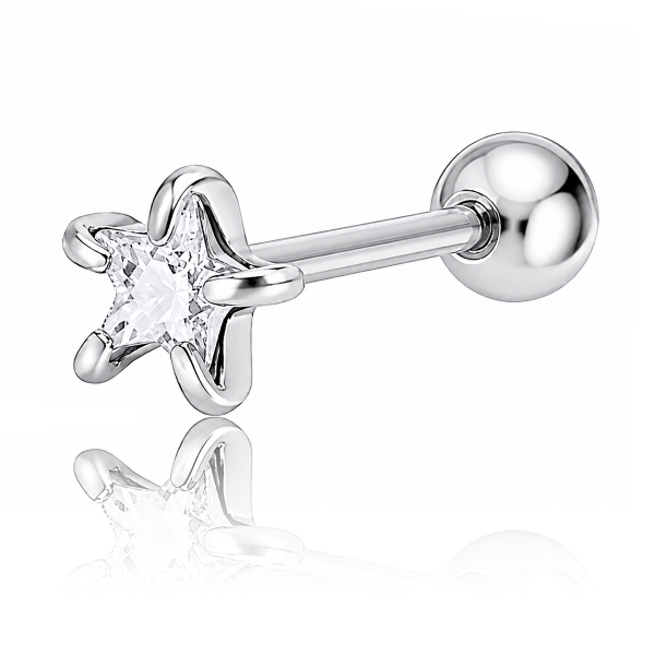 PIERCING BARRA CON CRISTALLO A STELLA
