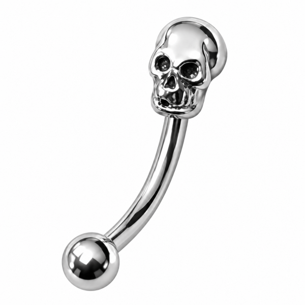 EYEBROW JEWEL WITH SKULL