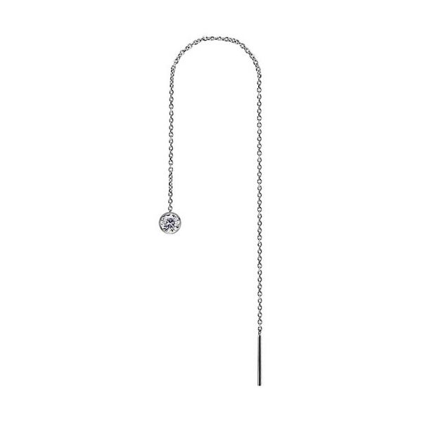 PENDIENTE CON CADENA Y BRILLANTE