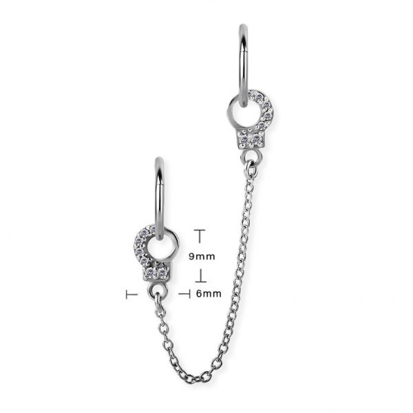 CÍRCULOS CLICKER Y CADENA CON ESPOSAS Y BRILLANTES