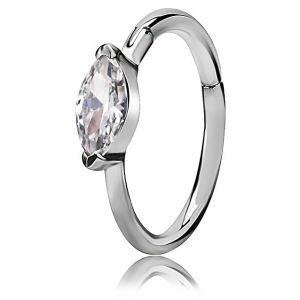 CERCHIO CLICKER CON CRISTALLO MARQUISE