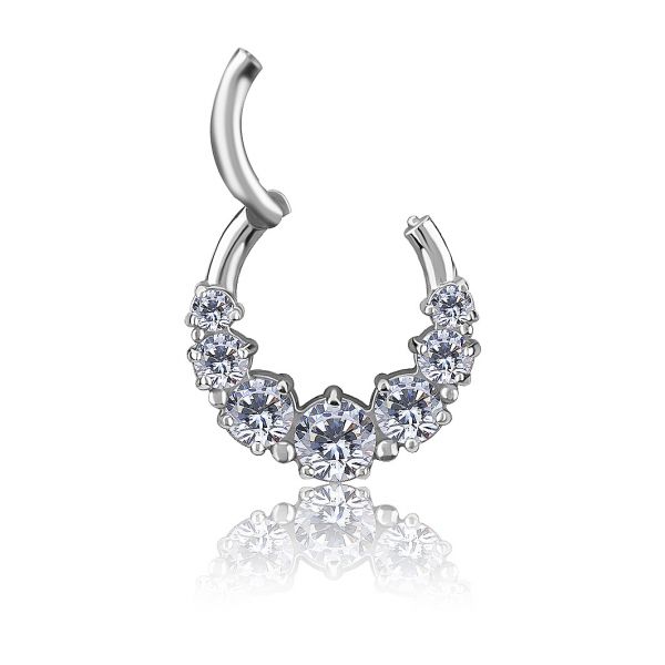 CERCHIO CLICKER CON CRISTALLI BIANCHI