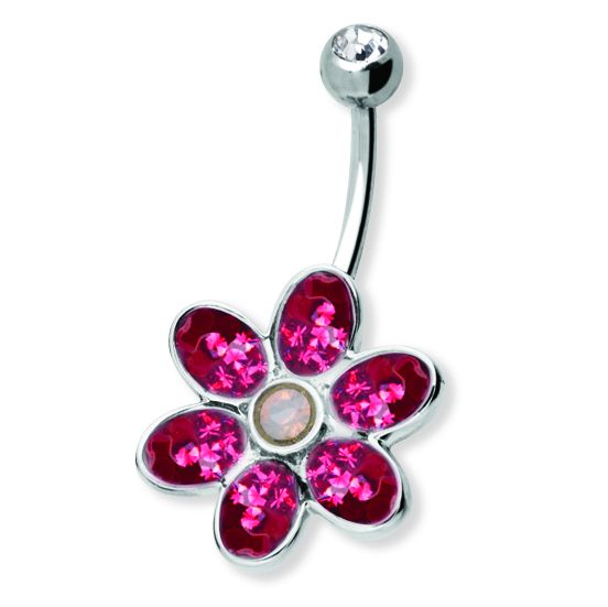 FLOWER BELLY BUTTON PIERCING