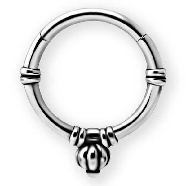 PIERCING CLICKER EN ESTILO ÉTNICO CON BOLITA