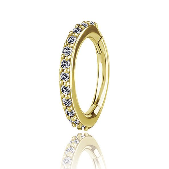 GOLDENER OVALER RING FÜR DAS ROOK-PIERCING