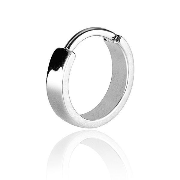 MINI BOUCLE D'OREILLE LISSE EN ACIER
