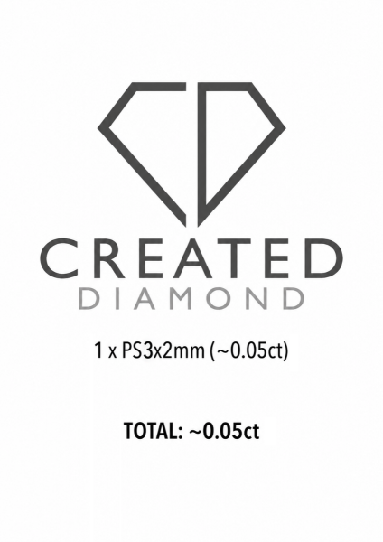 RICAMBIO SENZA FILETTATURA IN ORO MASSICCIO CON DIAMANTE LAB