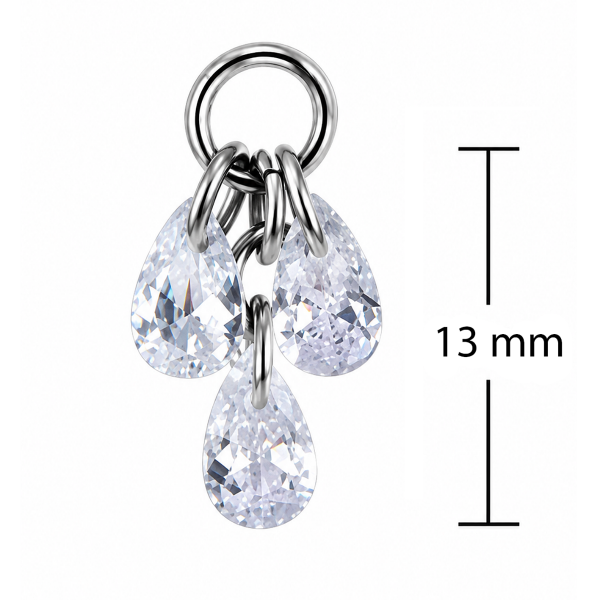 EARRING WITH CUBIC ZIRCONIA DROPS