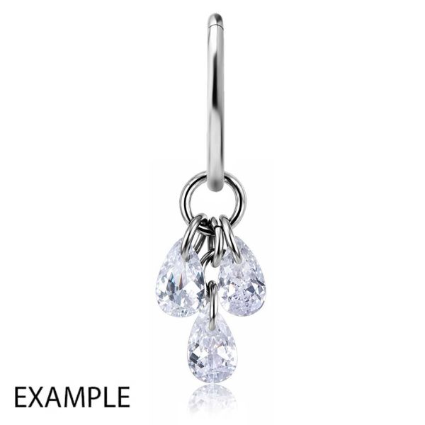 CHARM WITH CUBIC ZIRCONIA DROPS