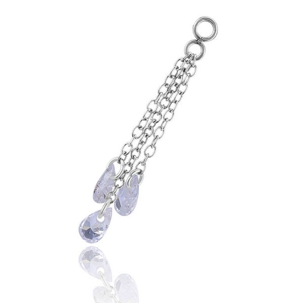 CHARM CON CATENE E CRISTALLI DI ZIRCONIA