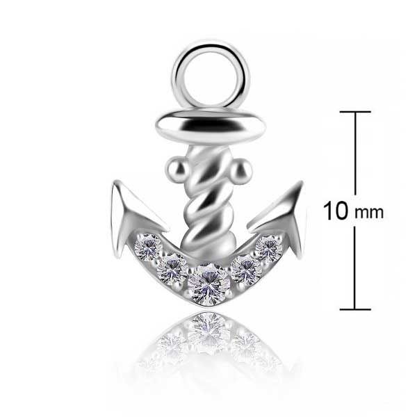 PENDENTE CON ANCORA DI CRISTALLI