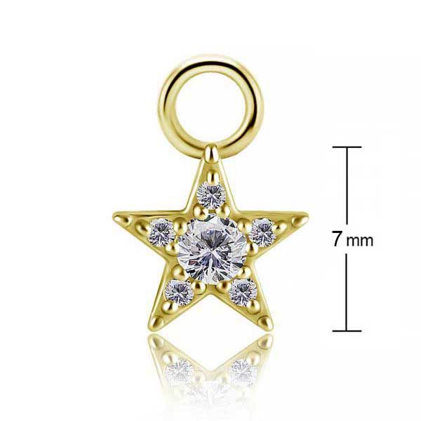 COLGANTE DORADO CON ESTRELLA DE CRISTALES