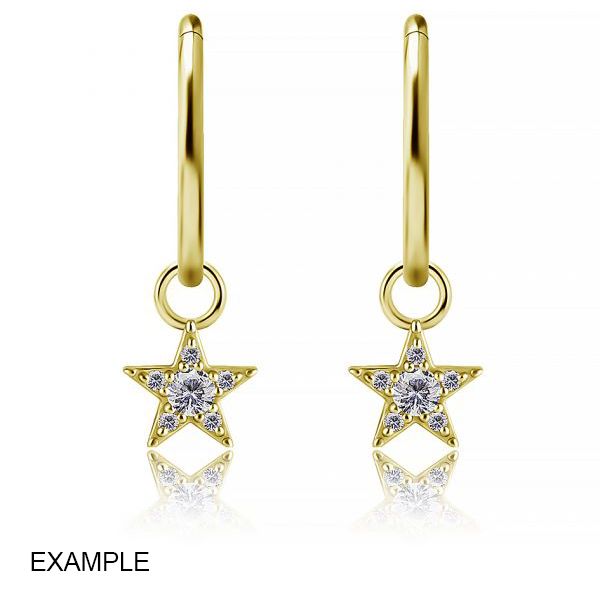 COLGANTE DORADO CON ESTRELLA DE CRISTALES