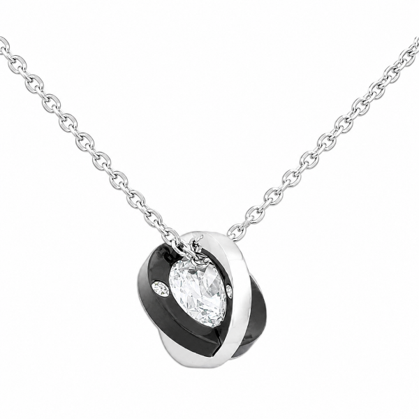COLLANA CON CERCHI E CRISTALLI